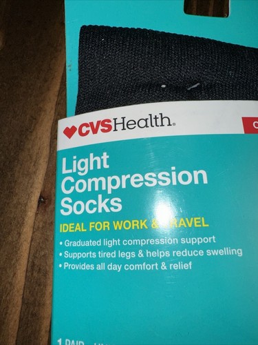 CVS Health Firm Support Compression Socks Calf Length Size L/XL - Black - Picture 3 of 4