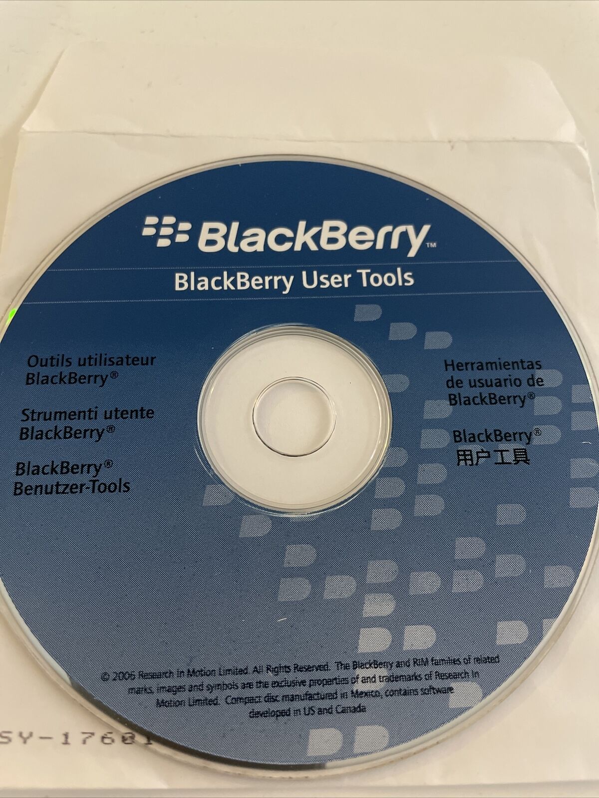 2006 BLACKBERRY USER TOOLS CD-ROM SOFTWARE DISC / MANUAL