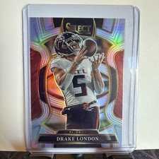 2025 Panini Select Drake London #47 Concourse Silver Prizm Atlanta Falcons