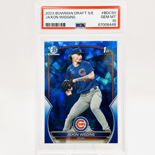 Jaxon Wiggins #BDC-50 2023 Bowman Draft Chrome Sapphire card