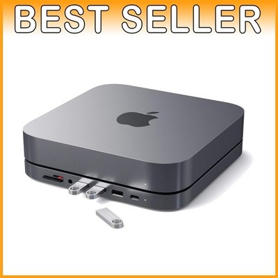 Mac Mini USB C Hub with 6 Ports - Space Gray-