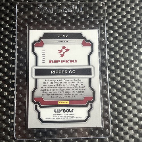 Ripper GC [Pulsar] #92 2024 Panini Prizm LIV Cameron Smith 001 /299 1st on print - Picture 2 of 2