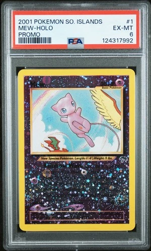 PSA 6 Mew Holo #1 2001 Pokemon Southern Islands Promo 124317992