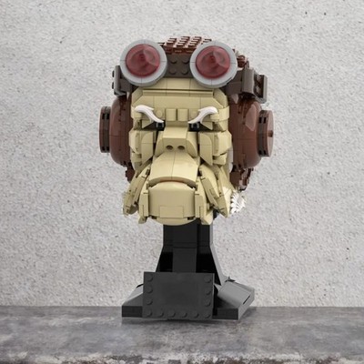 723 Teile Mandalorianer Kuiil Helm MOC Bausteine Display Base Geschenk Qualität