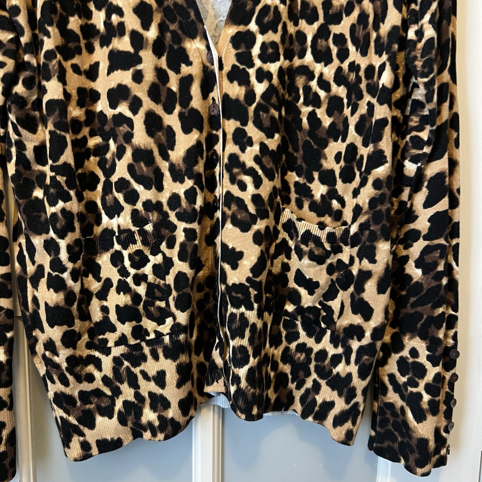 Women's Large Grace Elements  Leopard Print Cardi… - image 4