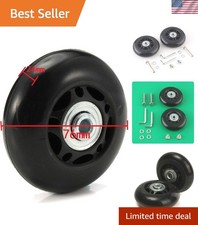 Lightweight Inline Skate Replacement Wheels 75x24mm with Universal Compatibility