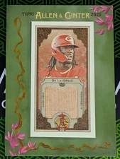 Elly De La Cruz 2025 Topps Allen & Ginter Mini Framed Relic Game Used Bat Reds