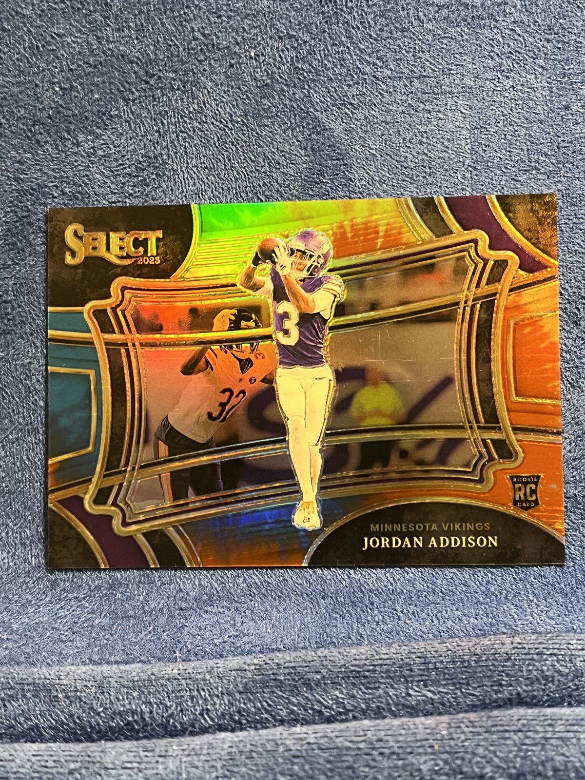 2023 Panini Select - Field Level Jordan Addison #362 Tie-Dye Prizm 07/25 (RC)