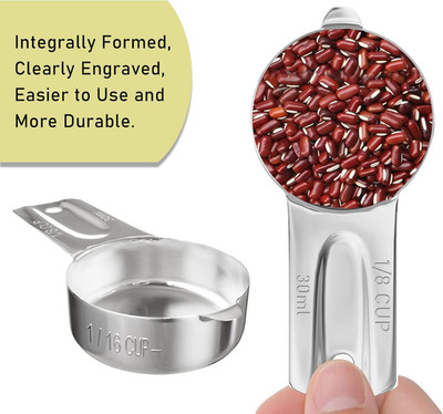 1PCS 1/8Cup (30ml, 1oz) Single Measuring Cup, Stainless Steel Measure Scoop, ...