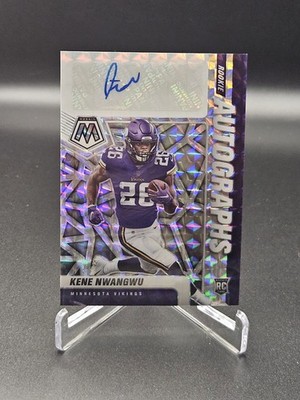 2021 Panini Mosaic - Rookie Scripts Silver #RS-34 Kene Nwangwu RC Auto Vikings