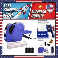 MX-5500 Price Tag Gun 8 Digits with 5000 Labels 3 Ink Refills