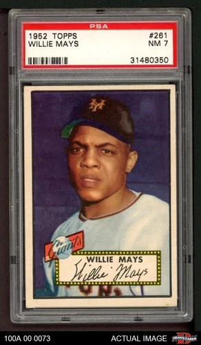 1952 Topps #261 Willie Mays Giants HOF PSA 7 - NM