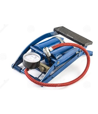 Pompa a pedale a doppio cilindro con manometro, max. 7 bar / 100psi, adattatore valvola pompa ad aria per pneumatici e pneumatici da bicicletta Pompa a pedale a doppio cilindro con manometro, max. 7 bar / 100psi, adattatore valvola pompa ad aria per pneumatici e pneumatici da bicicletta