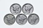 High Grade Lot 1939 1936 1936 1938 1937 Mercury Dime Collection *593
