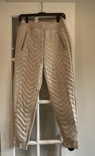 Athleta Solstice Jogger Womens 2 Beige Primaloft Quilted Athleisure Outdoor Cold