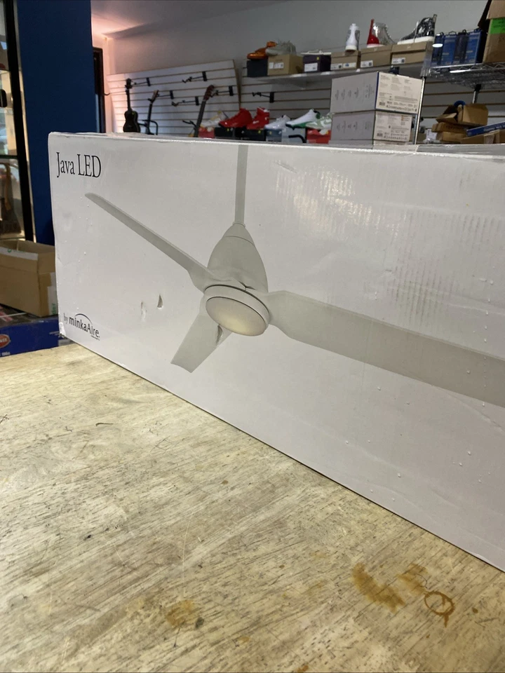 Minka-Aire F753L-CL Java 54'' Outdoor & Indoor Ceiling Fan w/ LED Light, White - Image 2 of 4