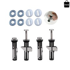 Quick Release Toilet Seat Replacement Kit - Complete 12pc Stainless Steel Set