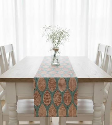 Orange Leaf Design Tischläufer, 200 x 30 cm