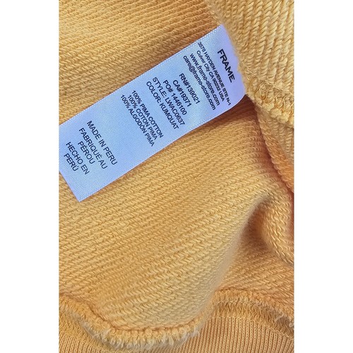 RAHMEN Pima Luxus Baumwolle Noppen Oversize Sonnenblumengelb Pullover EUC weich S - Bild 5 von 7