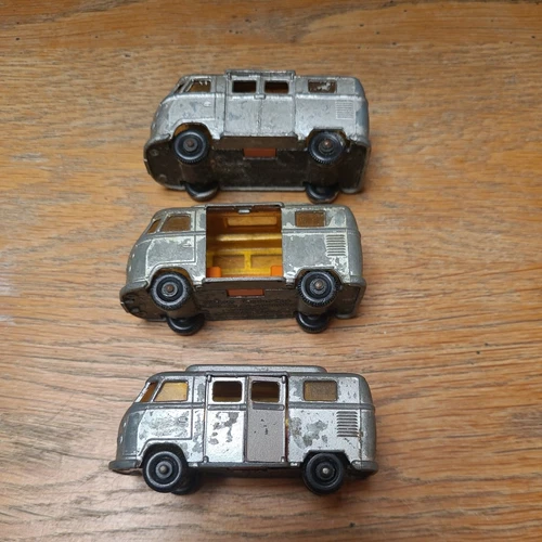 X3 Matchbox Lesney No.34 Voltswagon Campervans  Die Cast Model Car