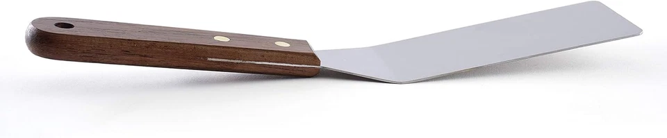 Servidor/Espátula de acero inoxidable con mango de madera, 10 pulgadas/25,5 cm, como se muestra Foto 3 de 4