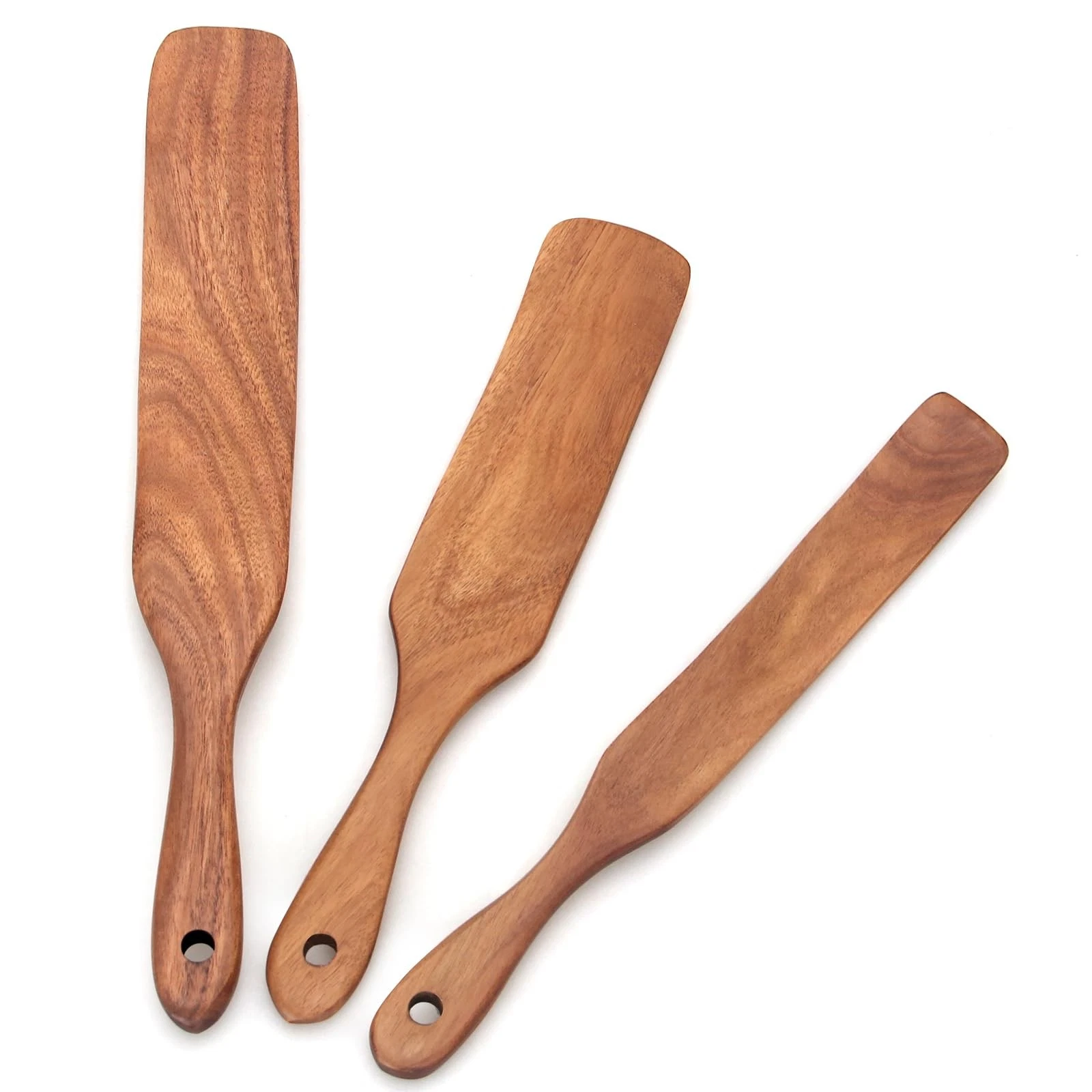 3 Pcs Teak Wood Spurtle Set for Sourdough Starter Spurtles Kitchen Tools Flat...
Opens in a new wind