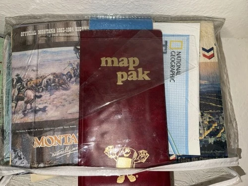 Huge Lot 60+ Road Maps West Coast- Oregon, Washington, California, Montana, Etc - product listing photo