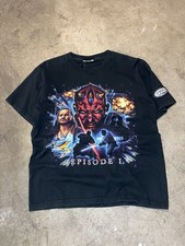 Vintage Star Wars Episode 1 Movie Promo Graphic Tshirt Large