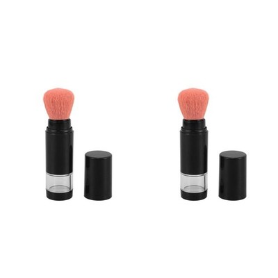 2 Count Abgewinkelter Make-up-pinsel Kompakter Highlighter-Pinsel