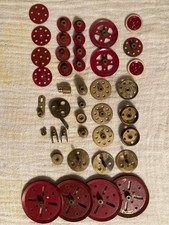LOT MECCANO CIRCA  jaune bleu: engrenages roue tringle plaque etc