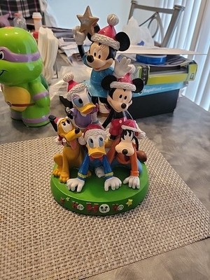 Mickey & Friends Christmas Holiday Figurine Decor Disney Minnie Pluto Goofy Duck