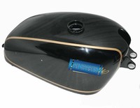 Velocette Venom Benzin Kraftstofftank Schwarz Lackiert Goldene Streifen Aes
