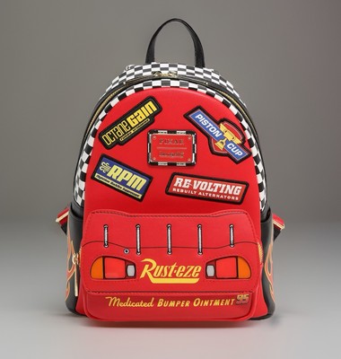 NWT Loungefly Disney Pixar Cars Lightning McQueen Rust-eze Lightup Mini Backpack