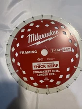 Milwaukee Tool 48-40-0740 7-1/4" 24T Thick Kerf Framing Circular Saw Blade