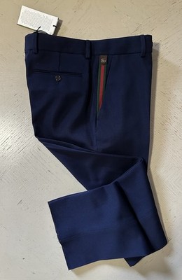 Gucci Men Dress Pants Navy 42 US/60 Eu New $1200
