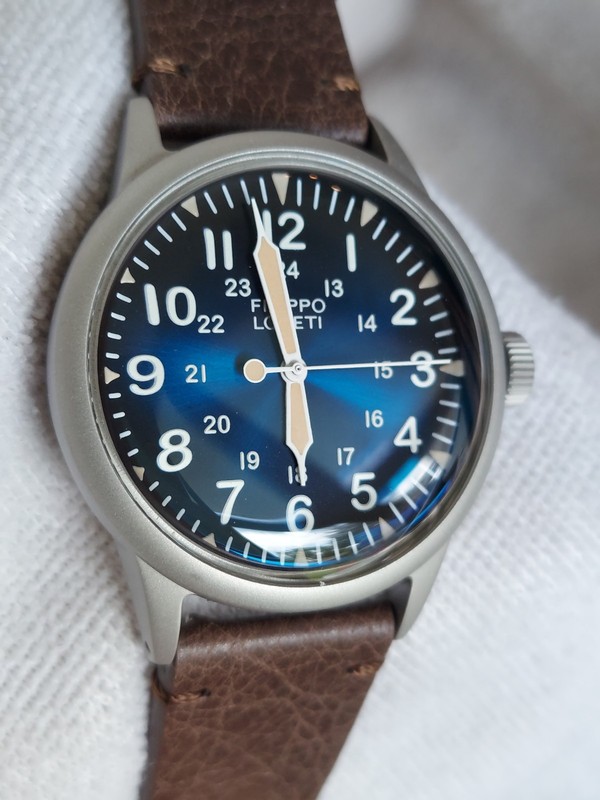 New Filippo Loreti Folgore Ocean 40mm Blue Sunray Dial Watch 