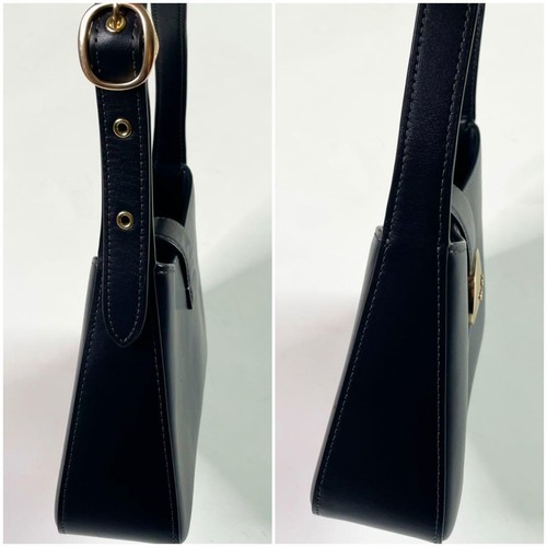 Rare COACH Eliza Shoulder Bag CP004 Leather Black 424726 Used inside pocket - Picture 3 of 10