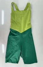 Tiger Friday Halston Jumpsuit Short Tank Green Dance Leotard / Women’s Medium