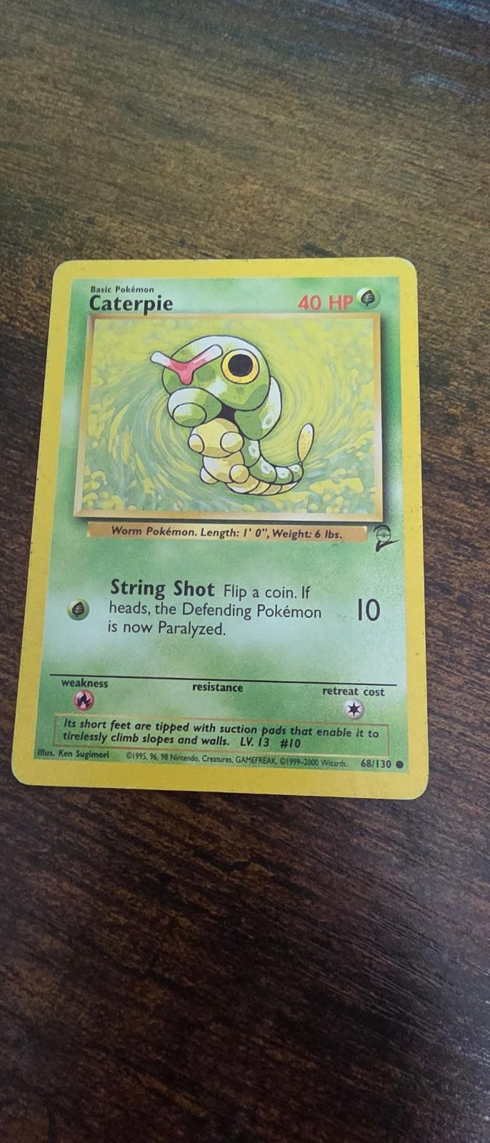 Caterpie 68/130 Common Base Set 2 Pokemon Lightly Played