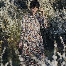 Toast Meadow Print Silk Cotton Dress - Size 16 - BNWOT