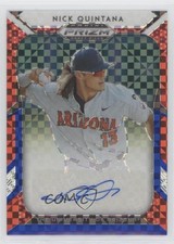 2019 Panini Prizm Draft Picks Red White & Blue 87/99 Nick Quintana #78 Auto 0xs1