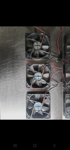 3x Antec tri-speed 1200 900 3 Speed Case Fans Blue LED 120mm Fan PC Case