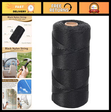 1000ft Black 2mm UV-Resistant Nylon Cord Twine for Garden, Fishing, Camping, DIY