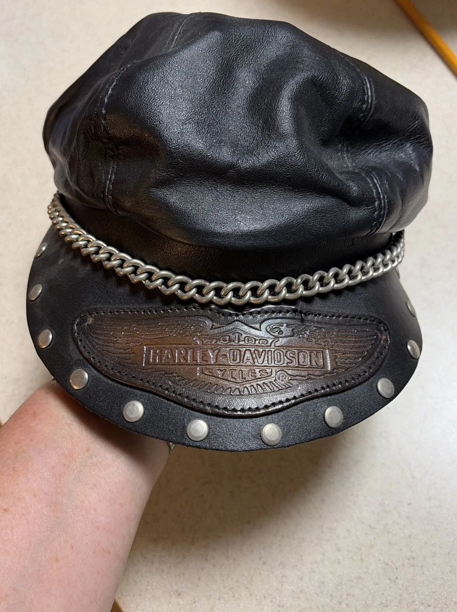 Harley-Davidson Black Leather Hats for Men for sale - eBay display picture 1