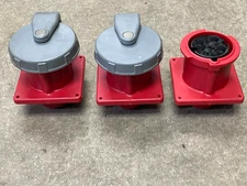 Hubbell pin and sleeve connectors 460R7W 60A 3 Count