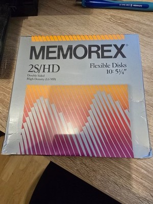 Disketten 5,25 Zoll MEMOREX 2S/HD, 10 Stück in OVP