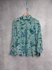 JACQUES VERT BLOUSE 12, VINTAGE 80S TOP. UNFITTED BUTTON UP. FANCY DRESS.