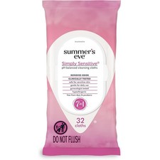 Summer's Eve Simply Sensitive Daily Gentle Feminine 32 Count Pack of 1 