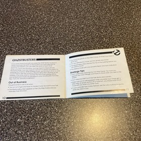 Nintendo NES Instruction Manual Ghostbusters
