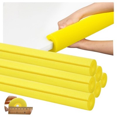 Hanaive 6 Pcs Yellow Pool Noodles 40 x 3.5 x 1 Inch Foam Tubes for Pool